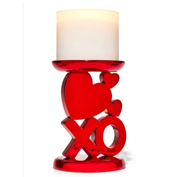 Bath & Body Works | Accents | Xo Xo Red Heart Valentines 3wick Candle ...
